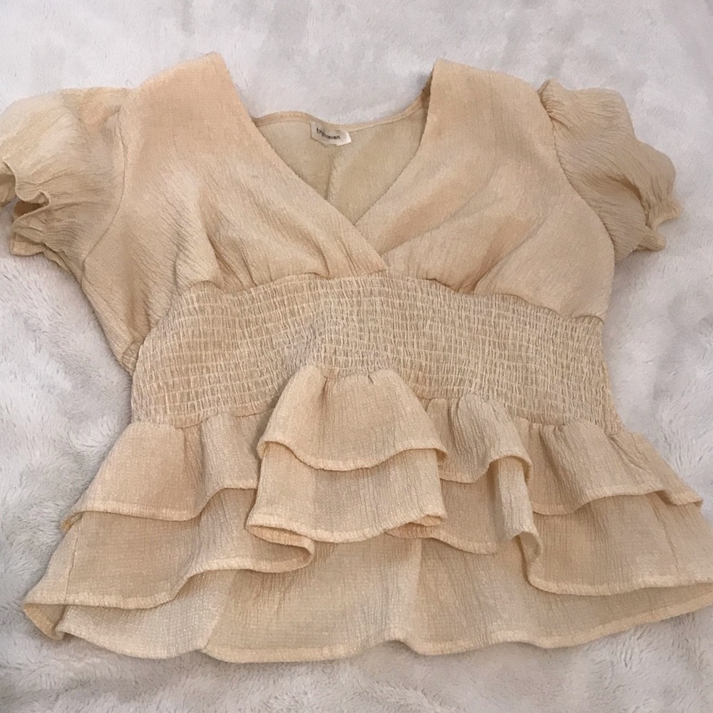 BEIGE BLOUSE (L)